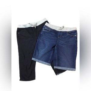 Justice Girl’s Size 16.5 Bermudas and Pedal Pushers EUC